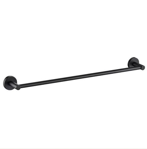 Opus 600mm Matt Black Single Towel Rail - PeakReno