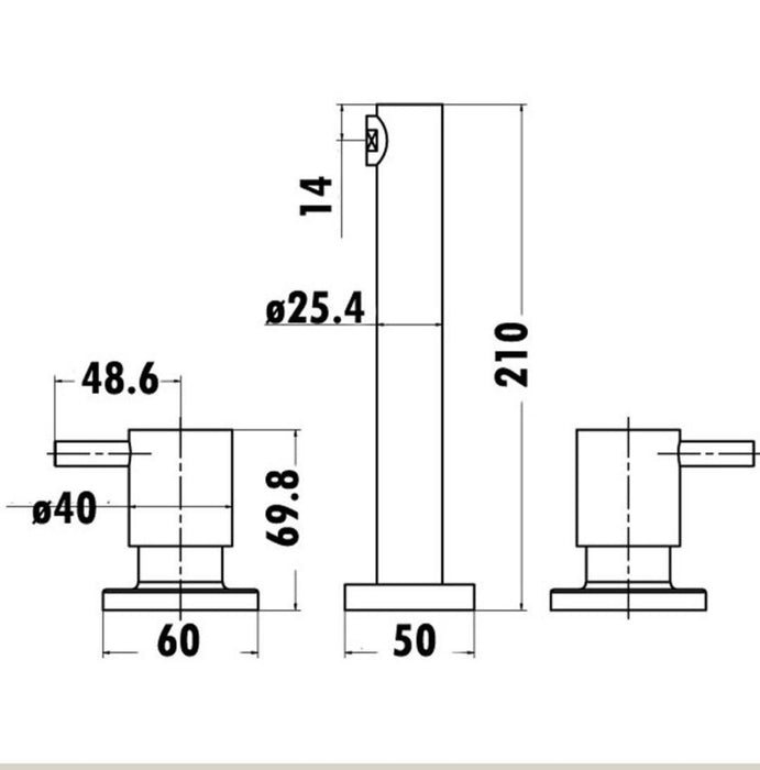 Opus Bath Tap Set - PeakReno