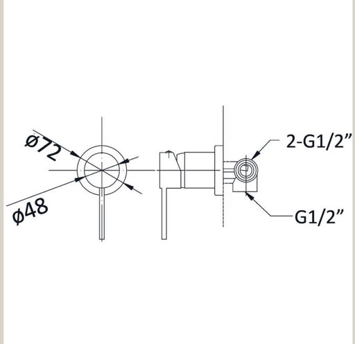 Opus Pin Leaver Shower & Bath Mixer - PeakReno