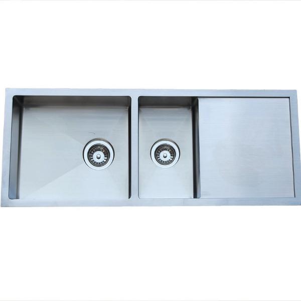 Prestige Hand Made 1160mm (DB) Stainless Steel Double Bowls Undermount Kitchen Sink - PeakReno