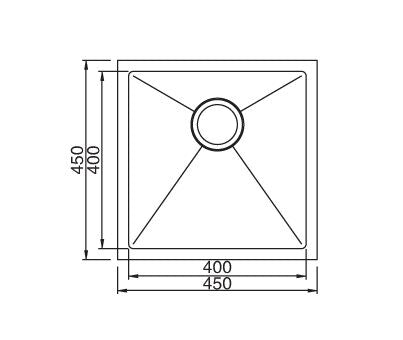 Prestige Hand Made 400mm Stainless Steel Undermount Kitchen Sink - PeakReno