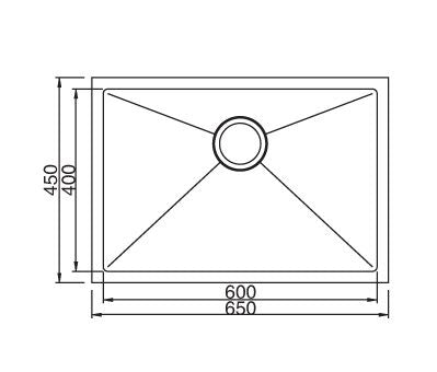 Prestige Hand Made 600mm Stainless Steel Undermount Kitchen Sink - PeakReno