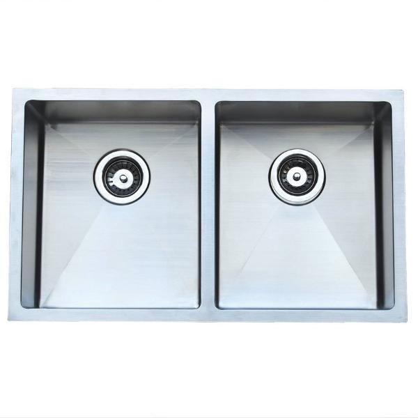 Prestige Hand Made 700mm Stainless Steel Double Bowls Undermount Kitchen Sink - PeakReno