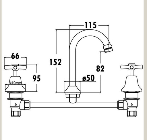 Renovator Basin Tap Set - PeakReno