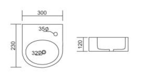 Roma B105W Wall Hung & Above Counter Basin - PeakReno