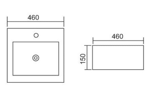 Roma B30 Square Thin Edge Above Counter Basin-Peakreno - PeakReno