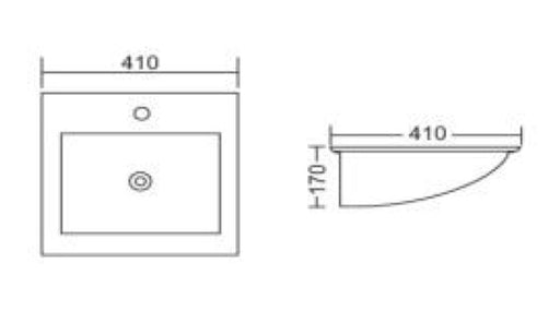 Roma B48 Square Inset / Above Counter basin - PeakReno