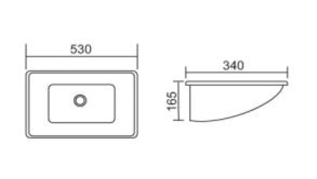 Roma B540E Rectangular Undermount Basin - PeakReno