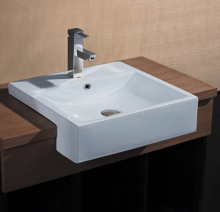 Roma B57 Rectangular Semi-recessed Basin - PeakReno