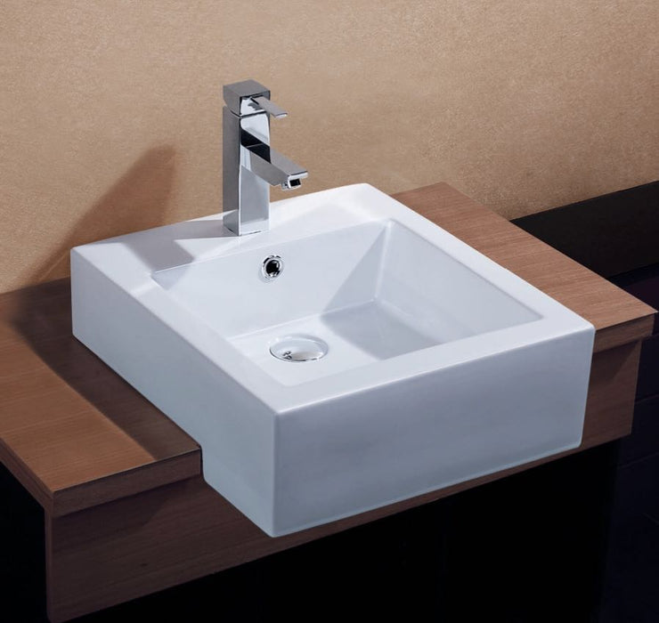 Roma B58 Rectangular Semi-recessed Basin - PeakReno