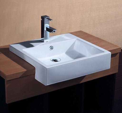 Roma B59 Rectangular Semi-recessed Basin - PeakReno