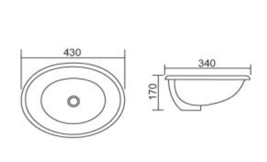 Roma B64 Oval Undermount Basin - PeakReno