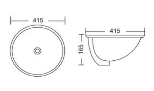 Roma B65 Round Undermount Basin - PeakReno