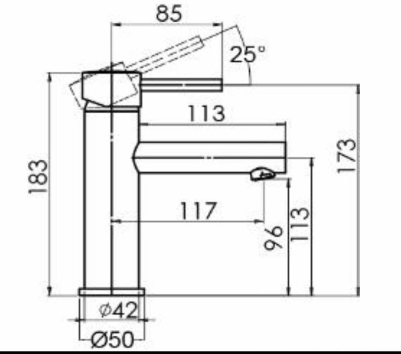 Roma Minimalist Basin Mixer - PeakReno