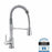 Roma Minimalist Gooseneck Vege Spray Kitchen Sink Mixer - PeakReno