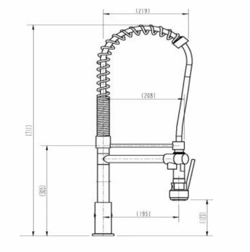 Roma Minimalist Multi-functions Vege Spray Kitchen Sink Mixer - PeakReno