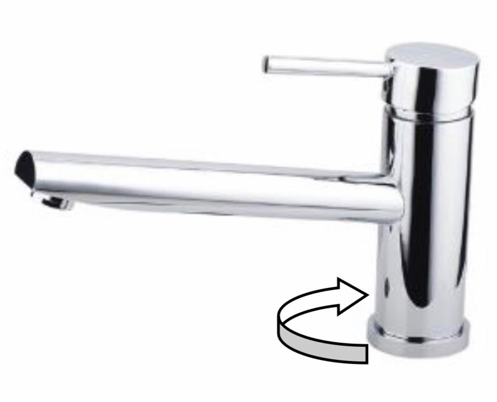 Roma Minimalist Swivel Kitchen Sink Mixer - PeakReno