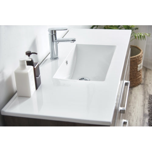 Rosa 1200mm Timber Veneer Vanity With Ceremic Basin - PeakReno