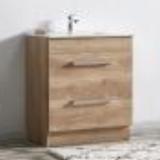 Rosa 750mm Timber Veneer Vanity With Ceremic Basin - PeakReno