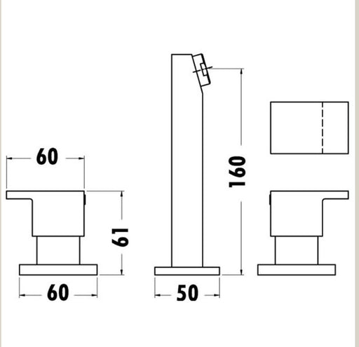 Rosa Bath Tap Set - PeakReno