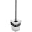 Rosa Matt Black Toilet Brush Holder - PeakReno