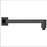 Rosa Square Matt Black 400mm Horizontal Shower Arm - PeakReno