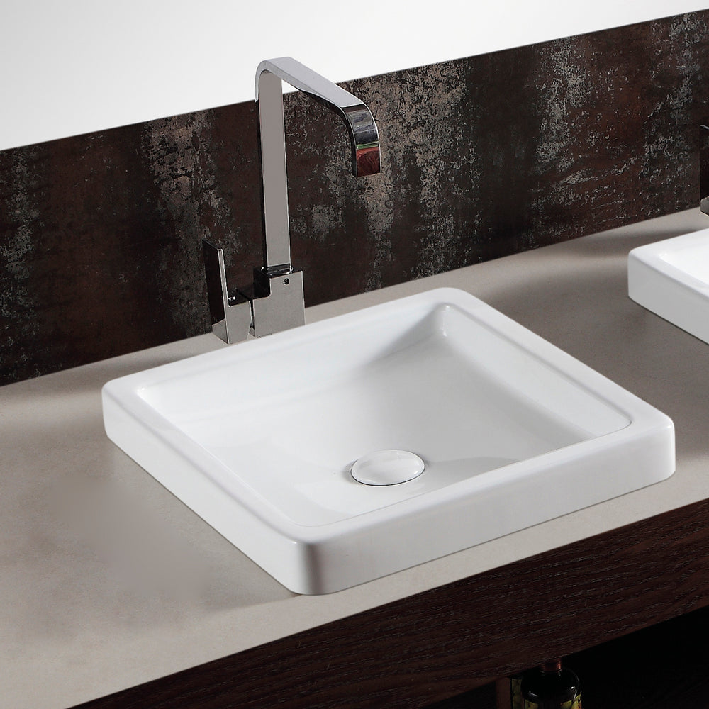 SUSSEX 400mm Square Inset Basin - PeakReno