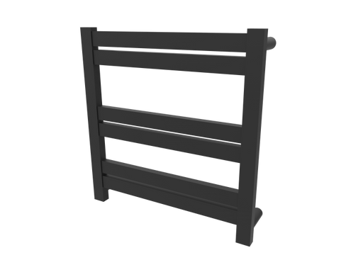 Siena 6 Bar Matt Black Heated Towel Rail - PeakReno