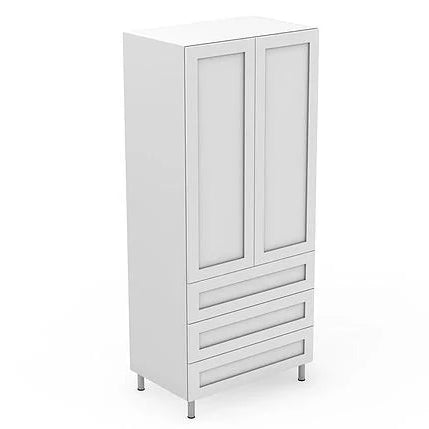 Custom Shaker Style 600-1050mm 3 Drawers Kitchen Pantry Cabinet - PeakReno