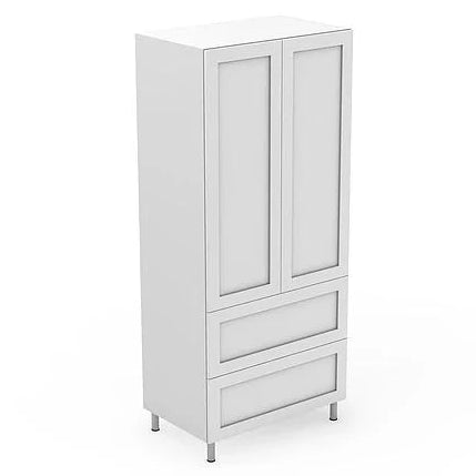 Custom Shaker Style 400-1200mm 2 Drawers Kitchen Pantry Cabinet - PeakReno