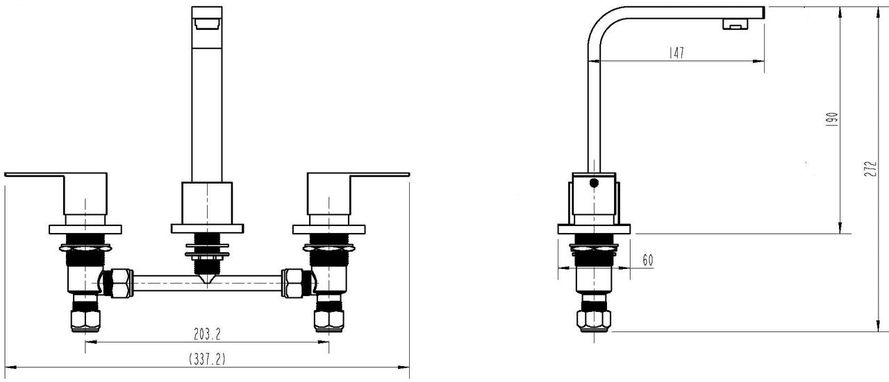 Tona basin Tap Set - PeakReno