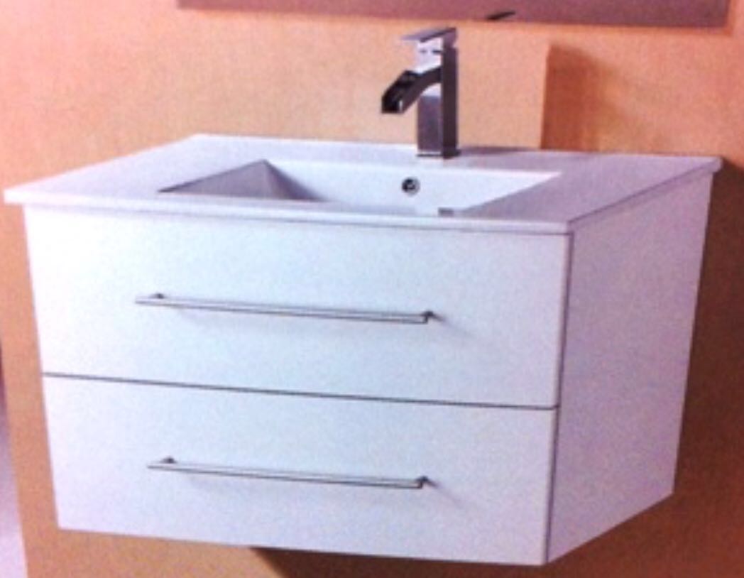 Venus 600mm Double Drawers Wall Hung Vanity - PeakReno