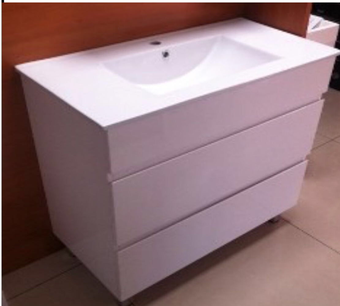 Venus 900mm Double Drawers Ceramic Top Vanity - PeakReno