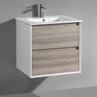 Virtue 600mm Designer Double Drawers Wall Hung Vanity - PeakReno