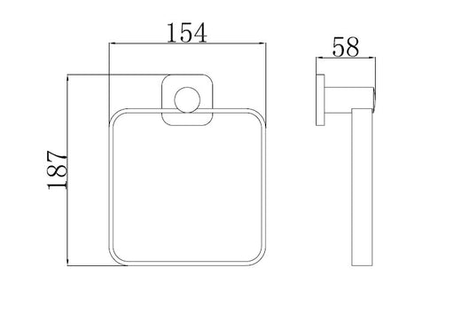 Linsol Chieti Hand Towel Holder - PeakReno