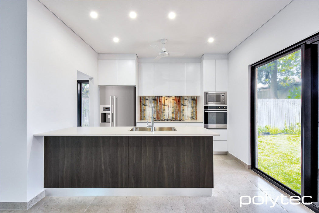 Polytec Melamine & Ultraglaze Pantry Oven & Microwave Kitchen Cabinet - PeakReno