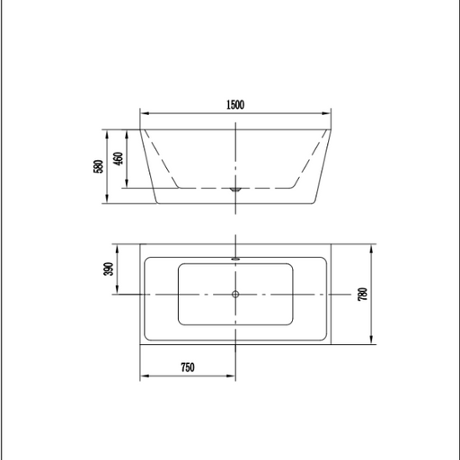 Manly 1500mm Freestanding Bath - PeakReno