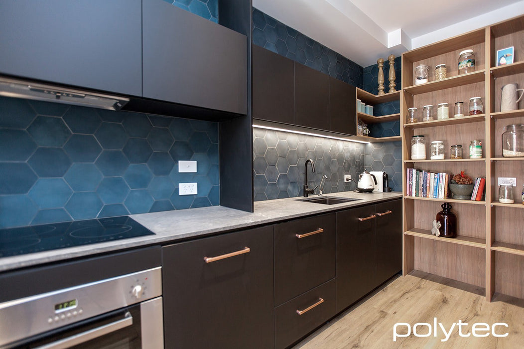 Polytec Melamine & Ultraglaze Pantry Microwave Kitchen Cabinet - PeakReno