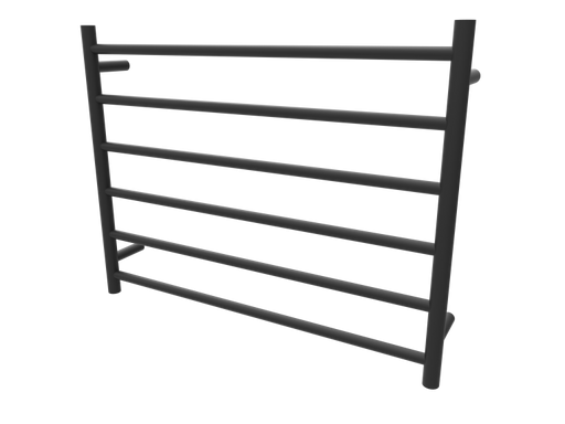 Linsol Allegra Matt Black 5 Bars Heated Towel Rail - PeakReno