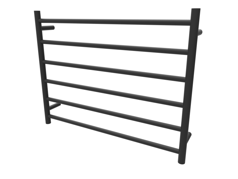 Linsol Allegra Matt Black 5 Bars Heated Towel Rail - PeakReno